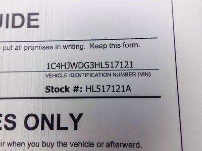 2017 Jeep Wrangler Unlimited Sport 4x4