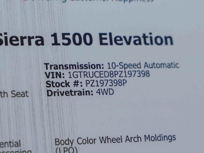 2023 GMC Sierra 1500 4WD Double Cab Standard Box Elevation with 3SB