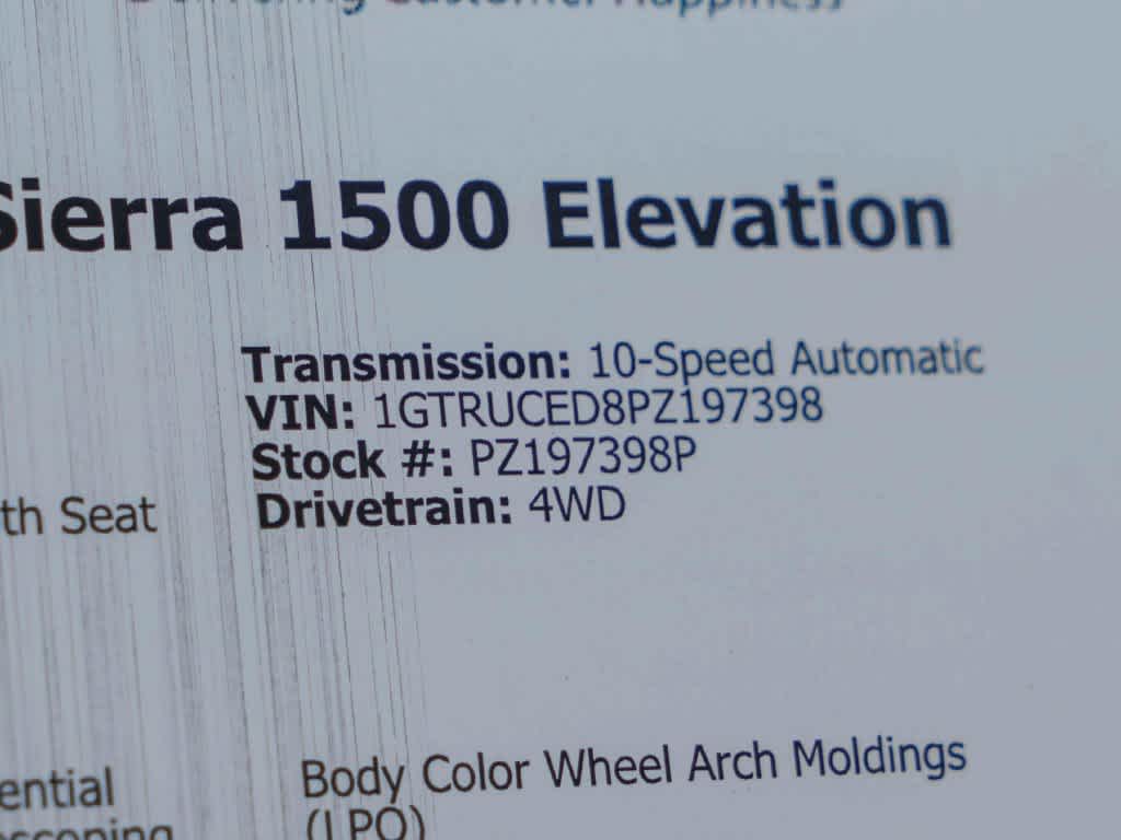 2023 GMC Sierra 1500 4WD Double Cab Standard Box Elevation with 3SB