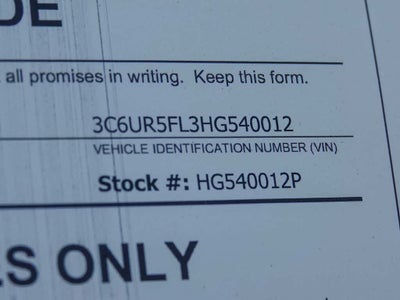 2017 RAM 2500 Laramie Crew Cab 4x4 6'4' Box