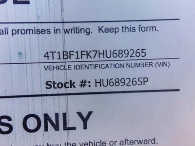 2017 Toyota Camry XSE