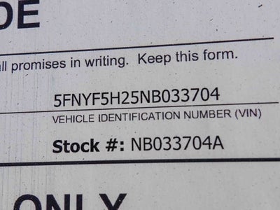 2022 Honda Pilot 2WD Special Edition