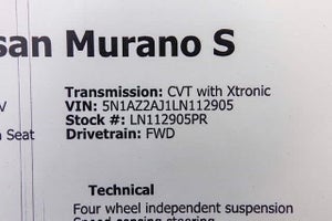 2020 Nissan Murano S FWD