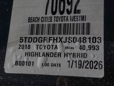 2018 Toyota Highlander Limited Platinum