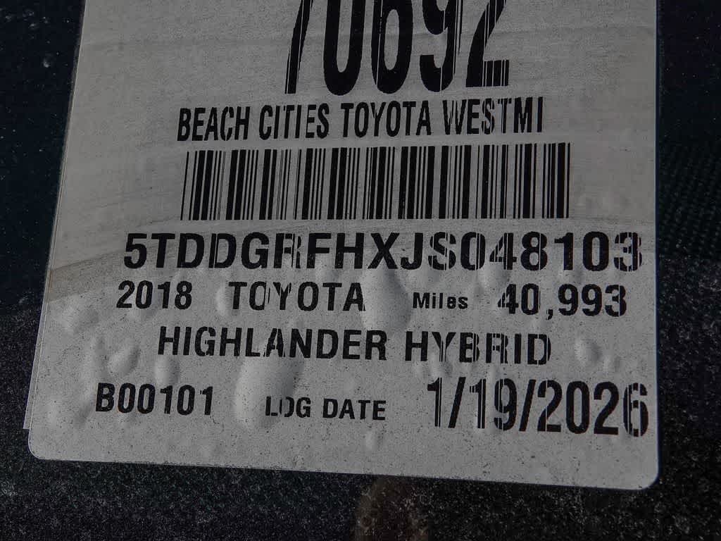 2018 Toyota Highlander Limited Platinum