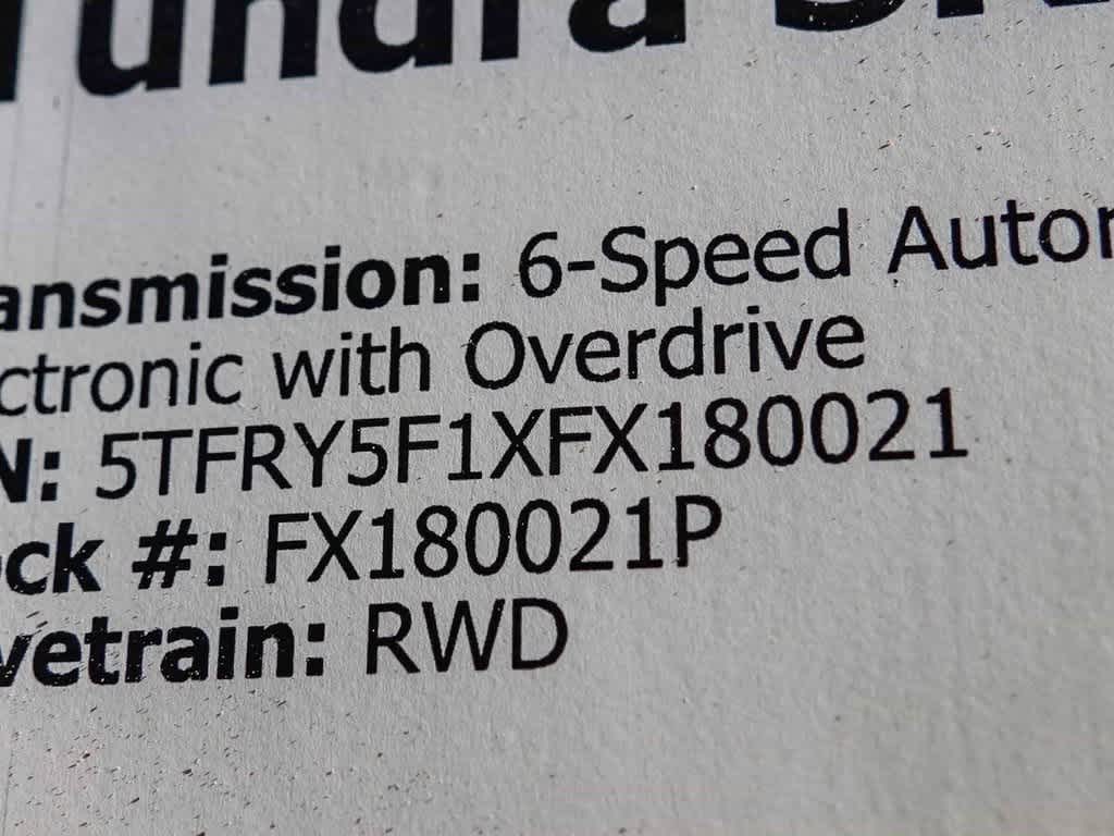 2015 Toyota Tundra SR5 5.7L V8