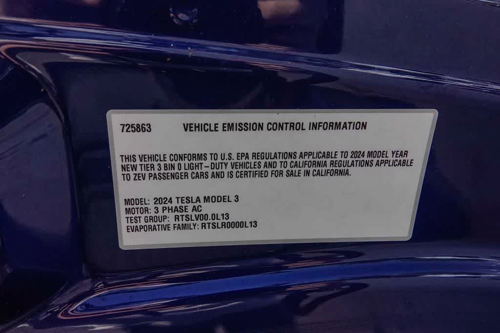 2024 Tesla Model 3 Rear-Wheel Drive