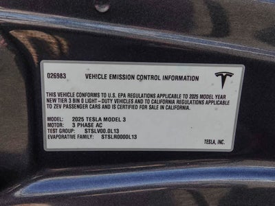 2025 Tesla Model 3 Long Range Rear-Wheel Drive