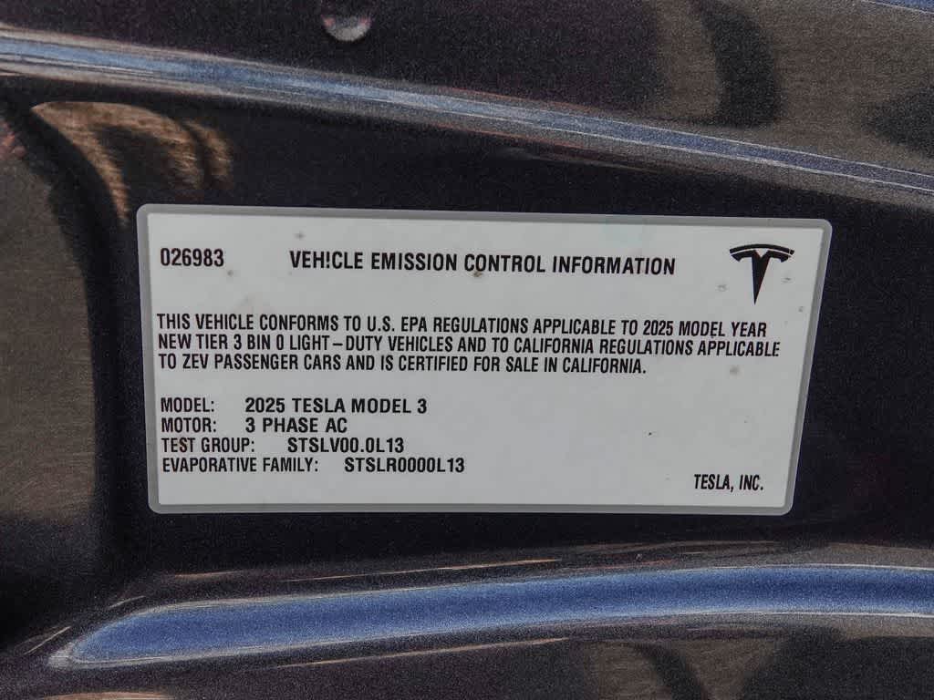 2025 Tesla Model 3 Long Range Rear-Wheel Drive