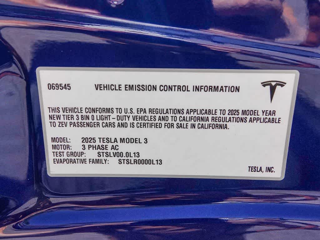 2025 Tesla Model 3 Long Range Rear-Wheel Drive