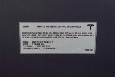 2025 Tesla Model Y Long Range Dual Motor Rear-Wheel Drive