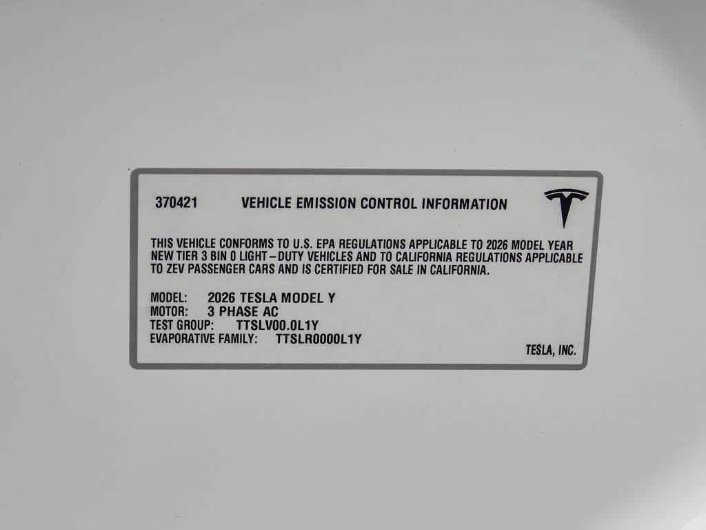 2026 Tesla Model Y Premium Rear-Wheel Drive
