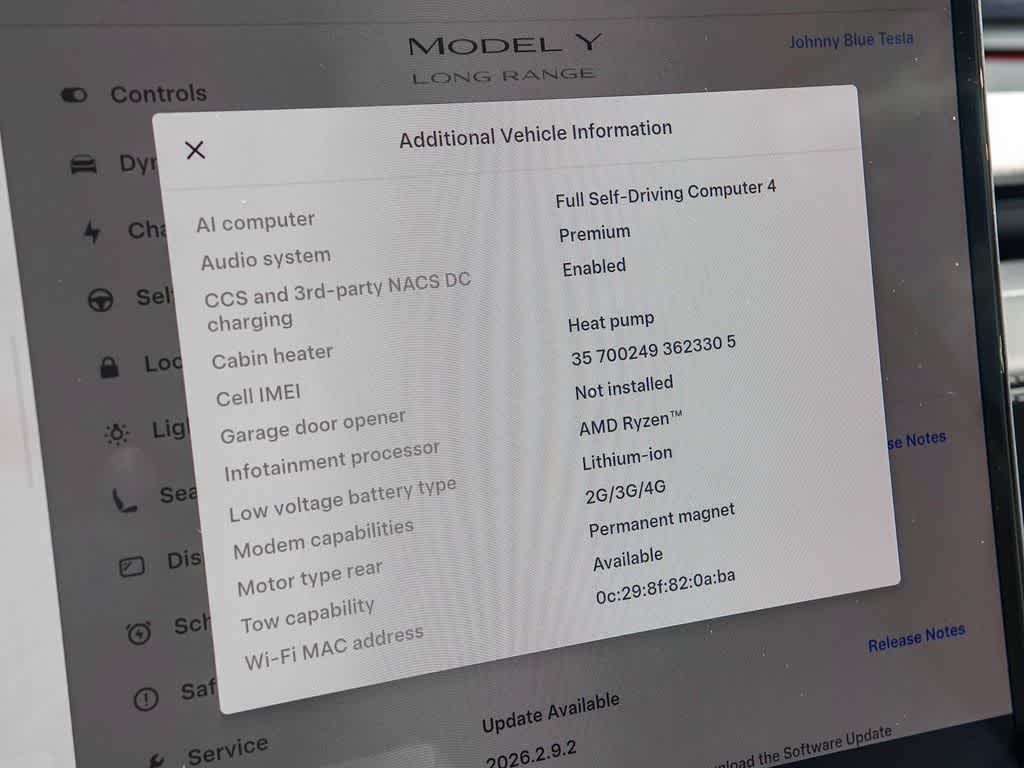 2026 Tesla Model Y Standard Rear-Wheel Drive