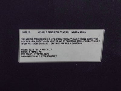 2022 Tesla Model Y Performance Dual Motor All-Wheel Drive