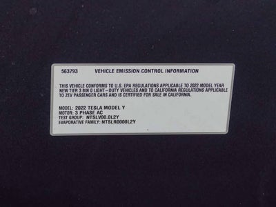 2022 Tesla Model Y Performance Dual Motor All-Wheel Drive