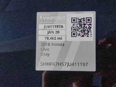 2018 Honda Civic Hatchback EX