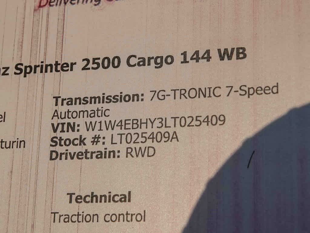 2020 Mercedes-Benz Sprinter CARGO 144 WB