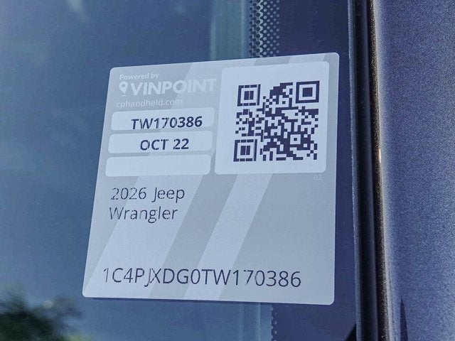 2026 Jeep Wrangler WRANGLER 4-DOOR SPORT S