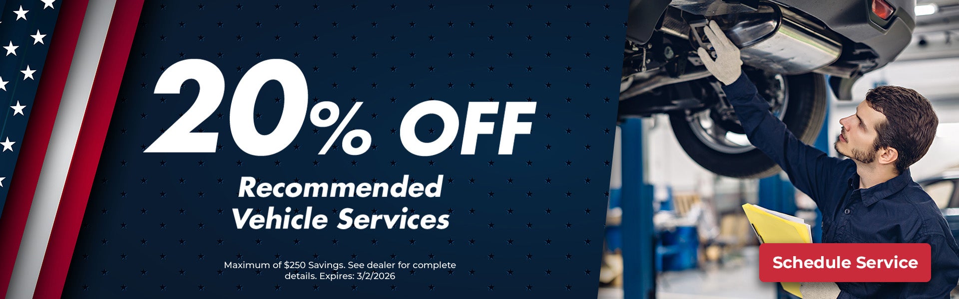 20% Off Recommended Vehicle Services