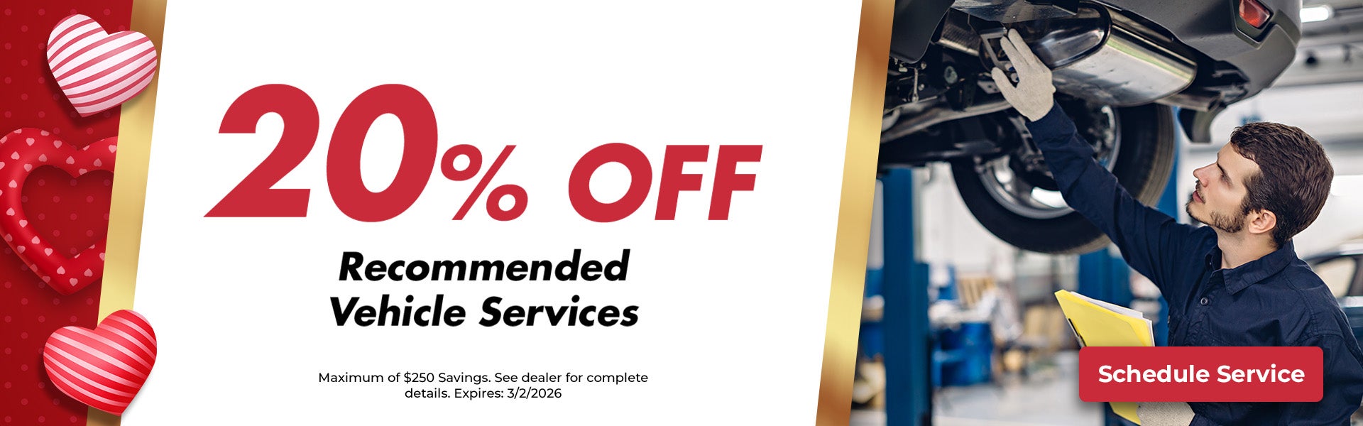 20% Off Recommended Vehicle Services