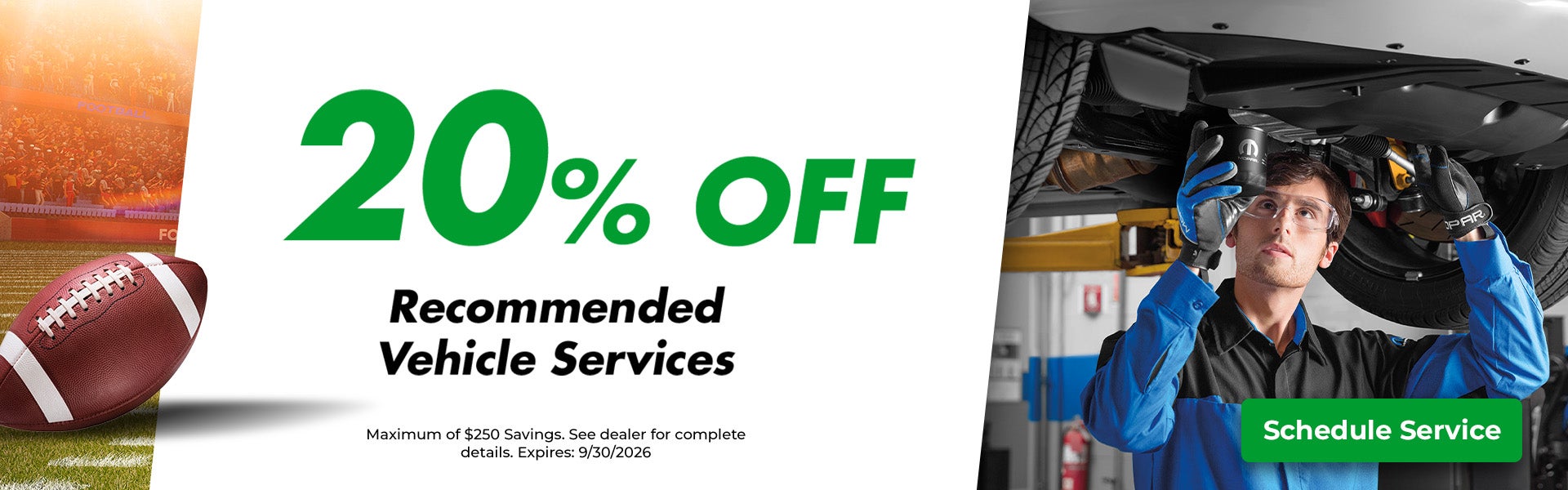 20% Off Recommended Vehicle Services