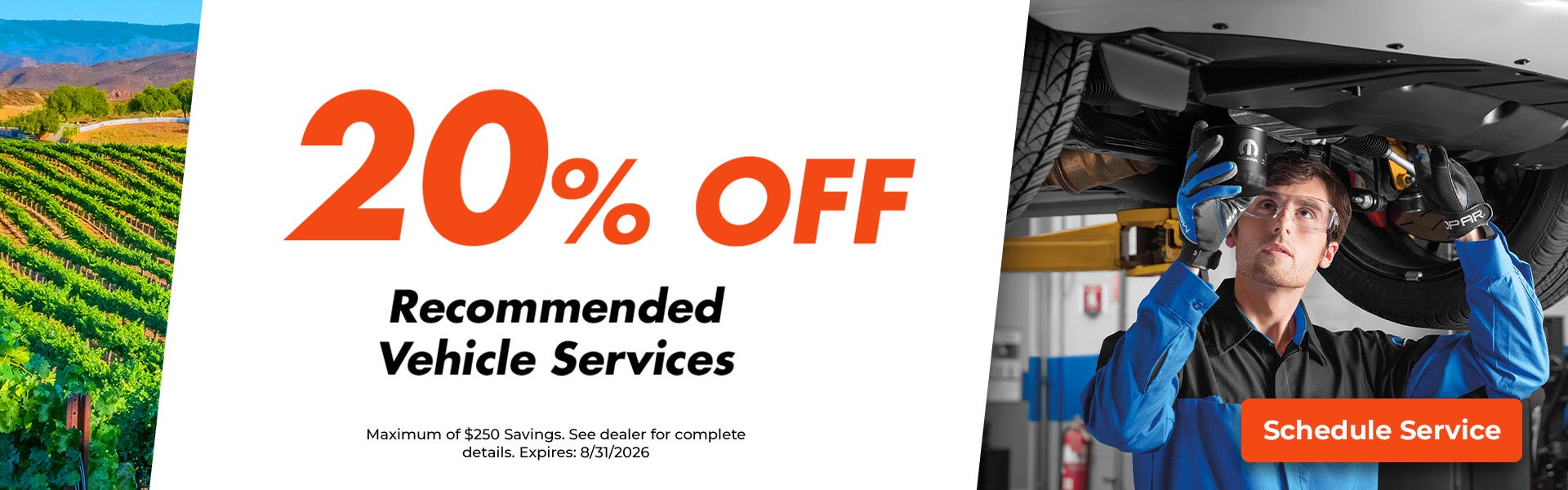 20% Off Recommended Vehicle Services